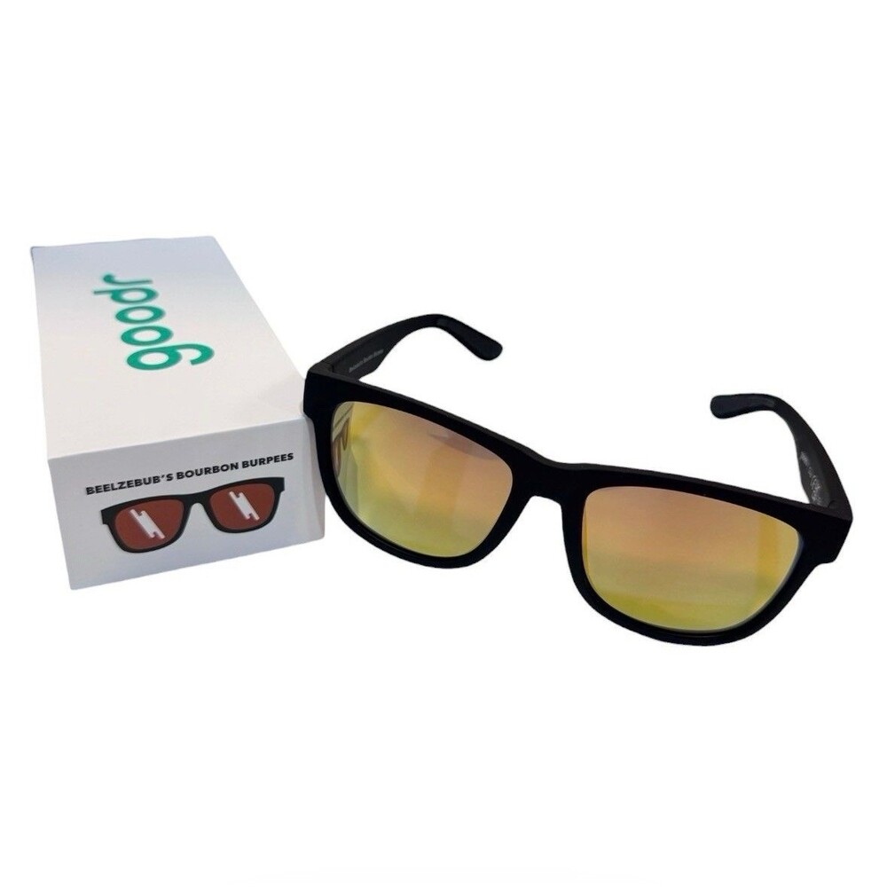 Goodr BFG Polarized Sunglasses “Beelzebub’s Bourbon Burpees” Black w/Box